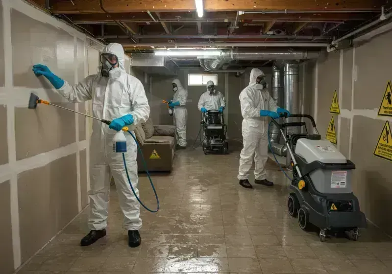 Basement Moisture Removal and Structural Drying process in Liberty County, TX